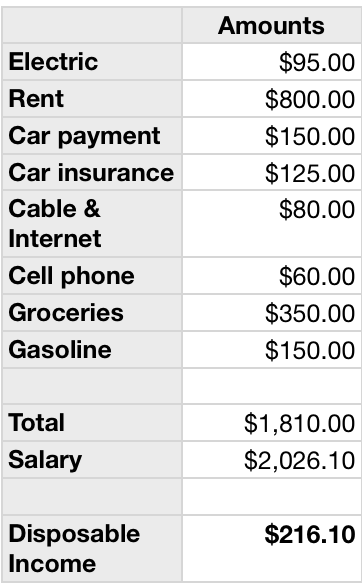 pay stub to calculate your monthly budget